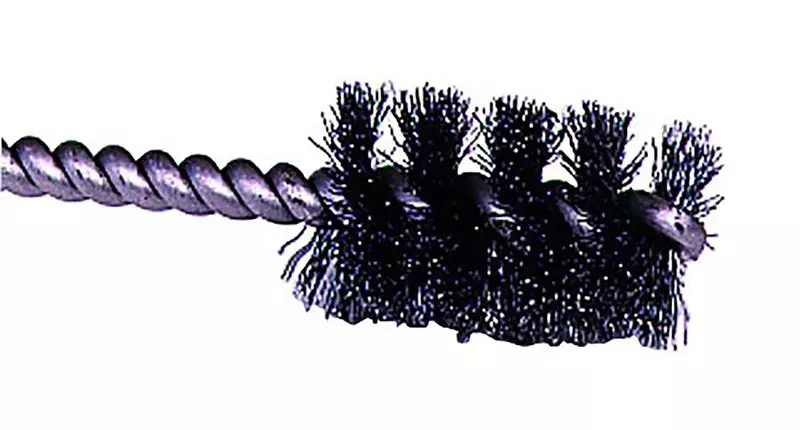 Weiler 21075 5/8" Power Tube Brush, .005" Steel Wire Fill, 1" Brush Length, Made in the USA