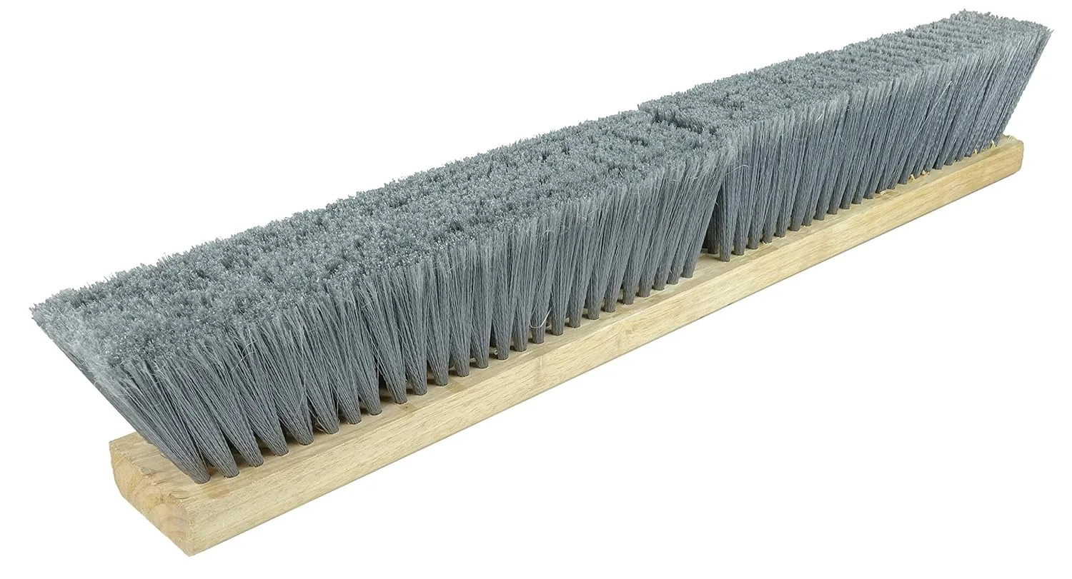 Weiler 24-inch Contractor Push Broom, Hardwood Block, Flagged Bristles