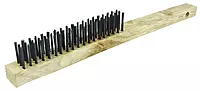 Weiler 25150 Vortec Pro Hand Wire Scratch Brush, .012 Carbon Steel Fill, Curved Handle, 3 x 19 Rows 3 x 19 Rows Pack of 1