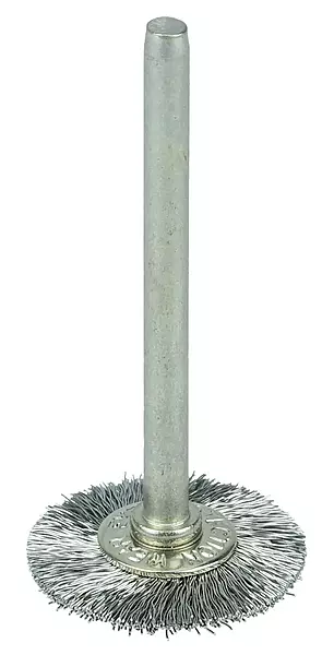 Weiler 26005 0.005" Wire Size, 3/4" Diameter, 302 Stainless Steel Bristles, 1/8" Stem Size, Wire Fill