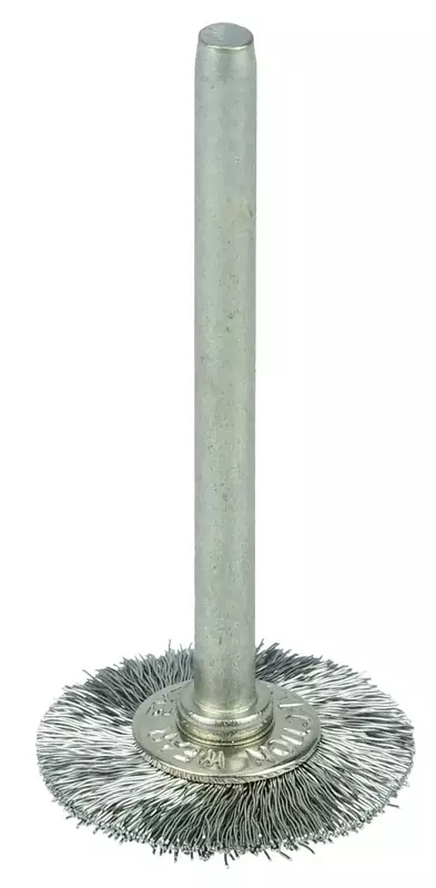 Weiler 26005 0.005" Wire Size, 3/4" Diameter, 302 Stainless Steel Bristles, 1/8" Stem Size, Wire Fill