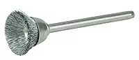 Weiler 26074 5/8" Miniature Cup Brush, .005" Steel Fill, 1/8" Stem, Made in the USA Pack of 1 .005 Wire Size