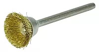 Weiler 26075 5/8" Miniature Cup Brush, .005" Brass Fill, 1/8" Stem, Made in the USA Pack of 1 .005 Wire Size