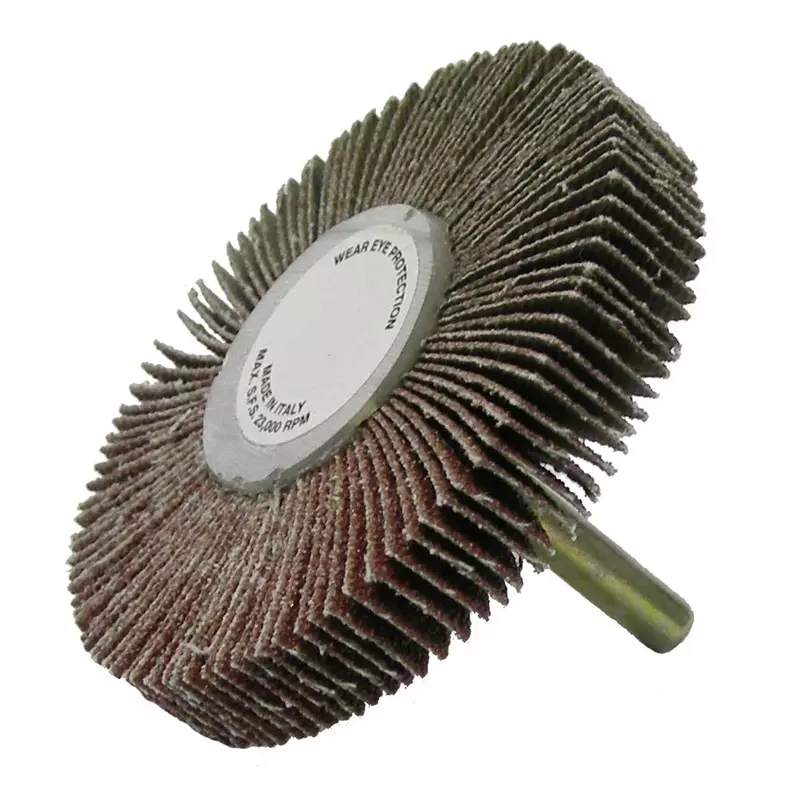 Weiler 52024 3" x 1/2" Coated Abrasive Flap Wheel, 1/4" Stem, 60 Grit (Pack of 10)