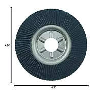 Weiler 31309 Vortec Pro 7/8" Arbor, 4-1/2" Diameter, 60 Grit, Zirconium, Aluminum Backing, Angled Abrasive Flap Disc
