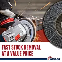 Weiler 31355 Wolverine 5" x 7/8" Arbor Hole Abrasive Flap Disc, 36 Grit Zirconia Alumina, Bevel Type 29, Phenolic Backing