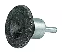 Weiler 35226 1-3/4" Polyflex Encapsulated Circular Flared Crimped Wire End Brush, .0104" Stainless Steel Fill