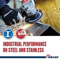 Weiler 51168 Tiger Paw XHD Super High Density Abrasive Flap Disc, Type 27 Flat Style, Phenolic Backing, Zirconia Alumina