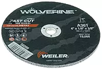 Weiler 56099 4-Inch Cutting Wheel, Wolverine AO Steel/Metal Fast Cut, Value Cutting