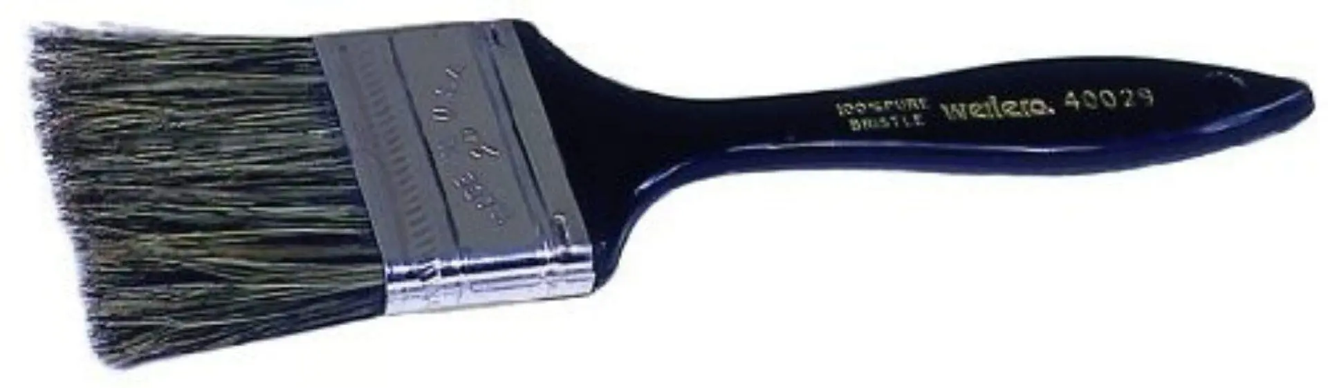 Weiler 40027 1" Vortec Pro Chip & Oil Brush, Grey China Bristle, 1-3/4" Trim Length, Plastic Handle, Durable and Disposable