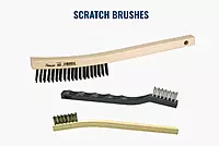 Weiler 44063 0.012" Wire Size, 5" Brush Length, 10" X 1-1/8" Block Size, 4 X 16 No. Of Rows, Steel Bristles, Hardwood Block
