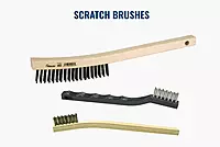 Weiler 44063 0.012" Wire Size, 5" Brush Length, 10" X 1-1/8" Block Size, 4 X 16 No. Of Rows, Steel Bristles, Hardwood Block