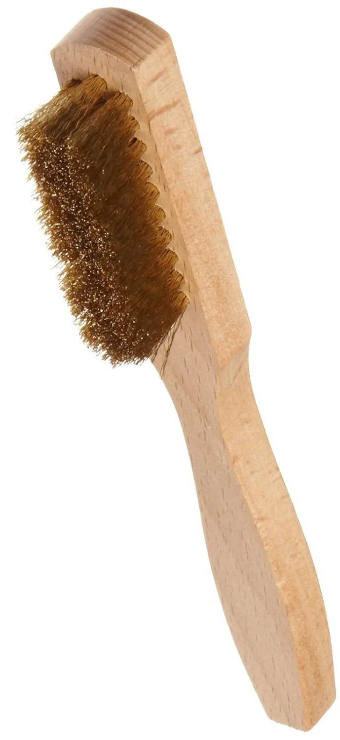 Weiler 44619 0.005" Wire Size, 6" X 1/2" Block Size, 3 X 10 No. Of Rows, Crimped Brass Fill, Wood Block