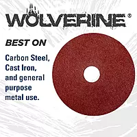Weiler 59577 Tiger 7/8" Arbor, 4-1/2" Diameter, 80 Grit, Aluminum Oxide, Fiber Backing, Resin Fiber Disc