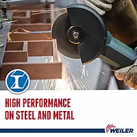 Weiler 57047 9 Inch Cutting Wheel, Tiger AO Steel/Metal Long Life Performance Cutting, 1/16" A60T Type 27 7/8" Arbor