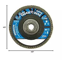 Weiler Type 27 Non-Woven Zirconium Flap Disc - Fine Grade - 4 1/2 in Dia 5/8 in Center Hole - 13000 Max RPM