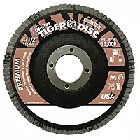 Weiler Type 29 Non-Woven Aluminum Oxide Flap Disc - Coarse Grade - 4 1/2 in Dia 7/8 in Center Hole - 13000 Max RPM
