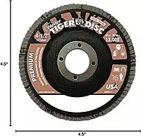 Weiler Type 29 Non-Woven Aluminum Oxide Flap Disc - Coarse Grade - 4 1/2 in Dia 7/8 in Center Hole - 13000 Max RPM