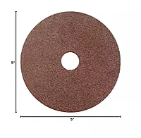 Weiler Coated Aluminum Oxide Fiber Disc - 60 Grit - 5 in Dia 7/8 in Center Hole - 10000 Max RPM - 59506 [PRICE is per DISC]