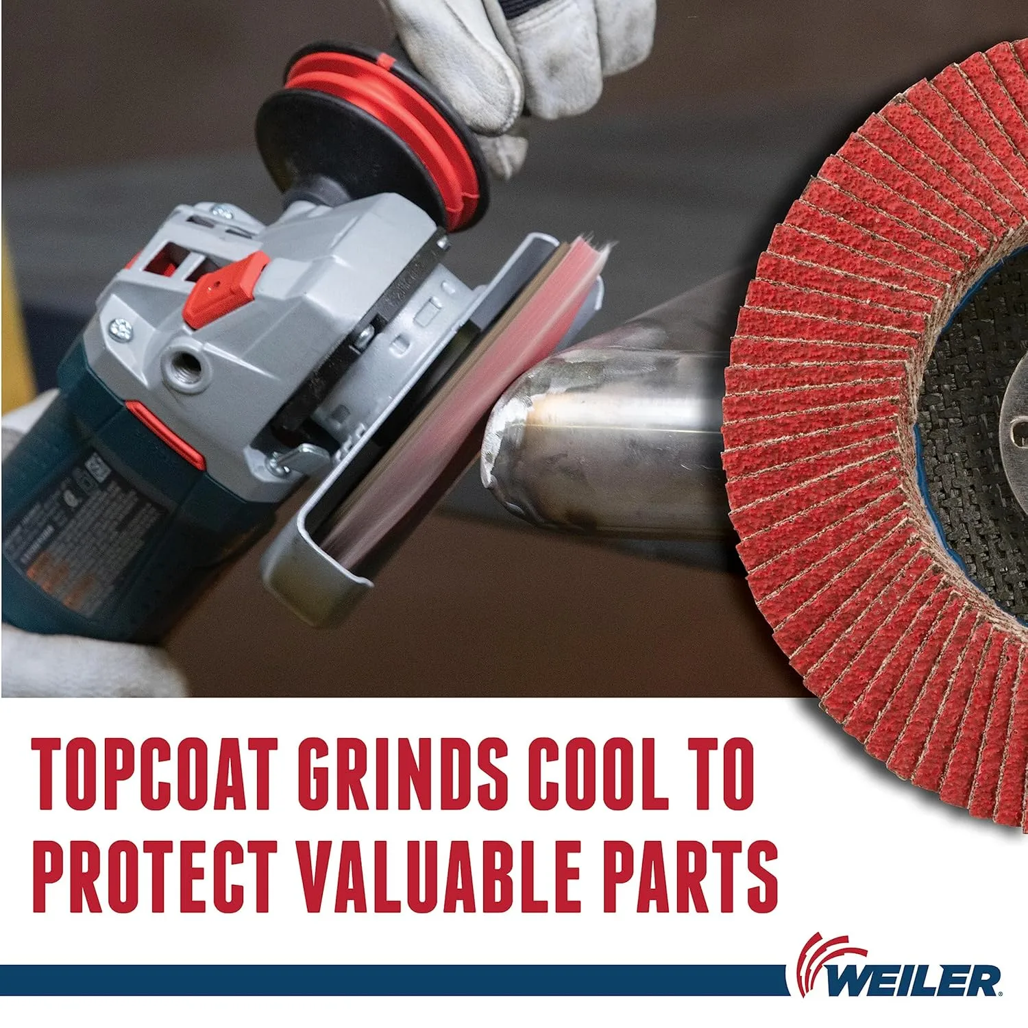 Weiler 50130 Saber Tooth 7/8" Arbor, 4-1/2" Diameter, 40 Grit, Ceramic, Phenolic Backing