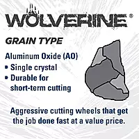 Weiler 56278 6 Inch Cutting Wheel, Wolverine AO Steel/Metal Fast Cutting, 3/32" A24R Type 27 5/8"-11 Hub