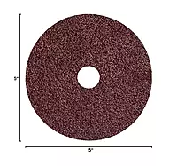 Weiler 59501 Tiger 7/8" Arbor, 5" Diameter, 24 Grit, Aluminum Oxide, Fiber Backing, Resin Fiber Disc
