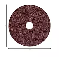 Weiler 59503 Wolverine Aluminum Oxide Resin Fiber Sanding & Grinding Disc, 5" Diameter, 36 Grit, 7/8" Arbor Hole (Pack of 25)