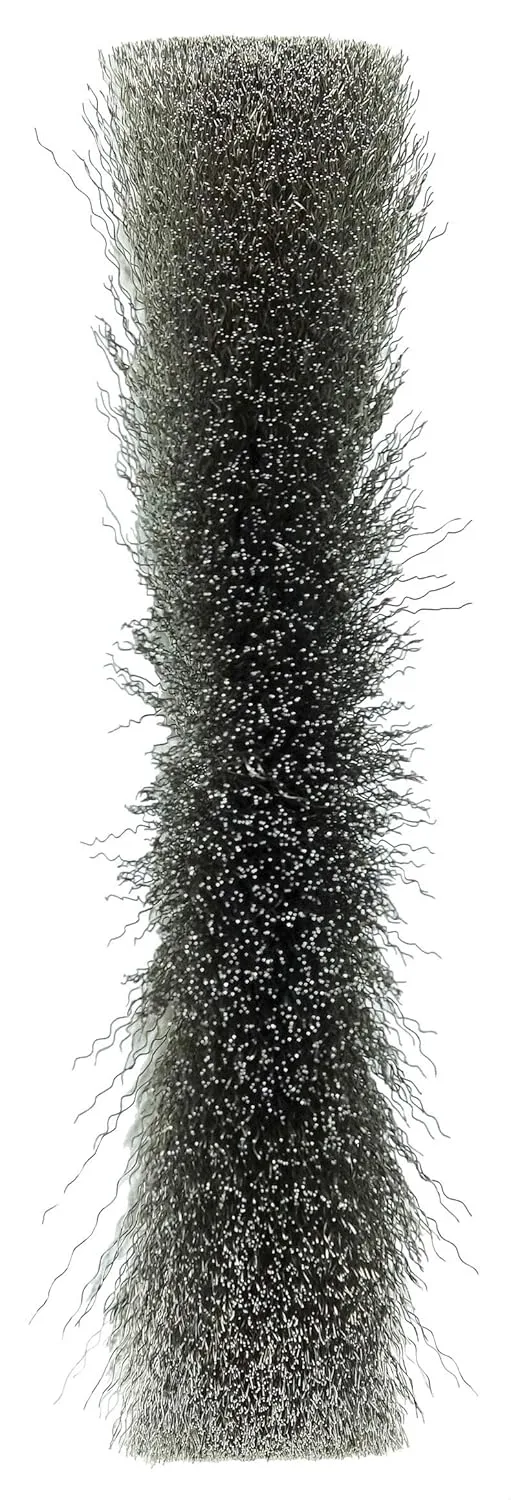 Weiler 01675 6" Narrow Face Crimped Wire Wheel, .006" Stainless Steel Fill, 5/8"-1/2" Arbor Hole, Made in the USA