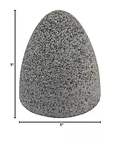 Weiler 68314 TIGER AO TYPE 16 Round Tip Portable Grinding Cone, A24-R, 3" X 3" X 5/8-11 (Pack of 12)