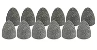 Weiler 68314 TIGER AO TYPE 16 Round Tip Portable Grinding Cone, A24-R, 3" X 3" X 5/8-11 (Pack of 12)