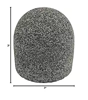 Weiler 68331 TIGER AO TYPE 18R Round Tip Portable Grinding Plug, A24-R, 3" X 3" X 5/8-11, (Pack of 12)