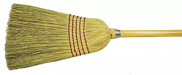 Weiler 70308 57" Length, 1-1/8" Handle Diameter, 5 Sews, Corn Fill, Janitor Upright Broom