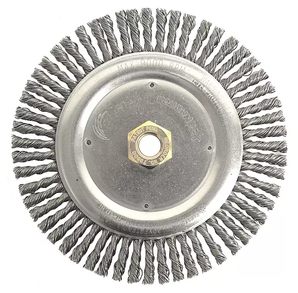 Weiler 79800 Dually Root Pass Weld Cleaning Brush, 7", 0.20" Steel Wire Fill