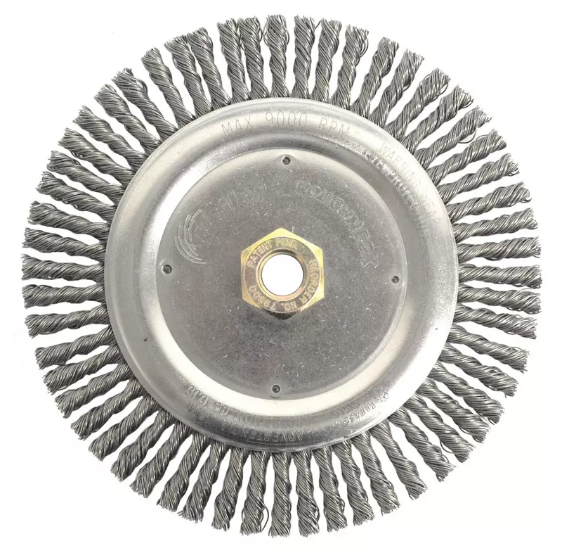 Weiler 79800 Dually Root Pass Weld Cleaning Brush, 7", 0.20" Steel Wire Fill