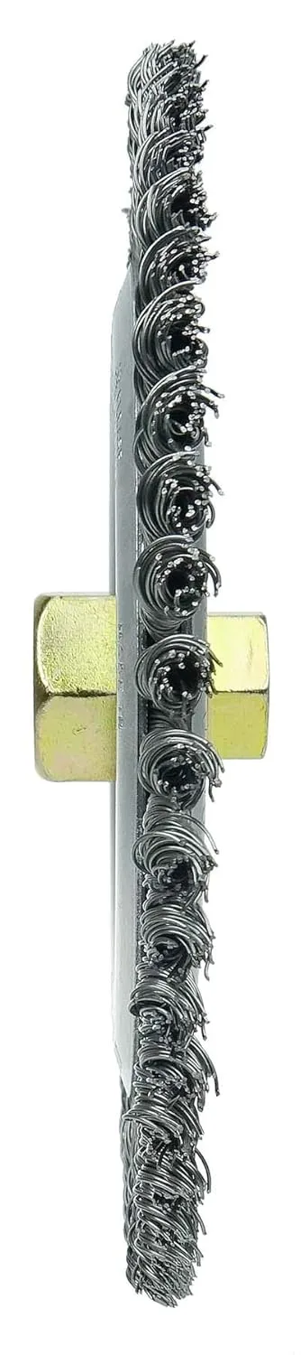 Weiler 79800 Dually Root Pass Weld Cleaning Brush, 7", 0.20" Steel Wire Fill