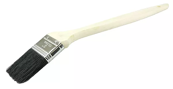 Weiler 95502 2" Bent Radiator Brush, Black Bristle, 2-1/4" Bristle Length, Wood Handle