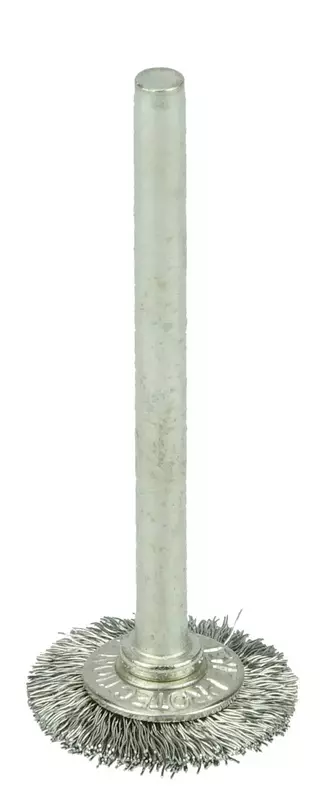 Weiler 99554 5/8" Miniature Wire Wheel, 005" Stainless Steel Fill, 1/8" Stem, Made in The USA (Pack of 144)
