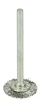 Weiler 99554 5/8" Miniature Wire Wheel, 005" Stainless Steel Fill, 1/8" Stem, Made in The USA (Pack of 144)