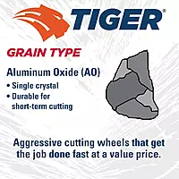 Weiler 57047 9 Inch Cutting Wheel, Tiger AO Steel/Metal Long Life Performance Cutting, 1/16" A60T Type 27 7/8" Arbor