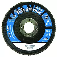 Weiler 804-50804 Big Cat High Density Type 27 Flat Flap Disc, Zirconia Alumina, 4-1/2", 60 Grit, 7/8", 12000 rpm