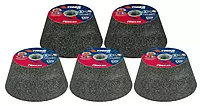 Weiler 68350 TIGER AO Type 11 Flaring Cup Wheel, A16-Q, 4/3 x 2 x 5/8-11, Rim 1", Back 3/4", (Pack of 5)