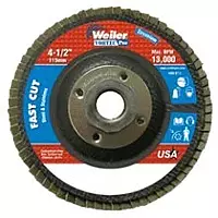 Weiler 804-31314 Vortec Pro Type 29 Flap Disc, Zirconia Alumina, 40 Grit, 5/8"-11" UNC, 13000 rpm, 4-1/2"