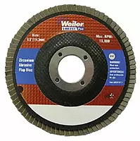 Weiler 804-31357 Vortec Pro Type 29 Flap Disc, Zirconia Alumina, 60 Grit, 7/8", 12000 rpm, 5"