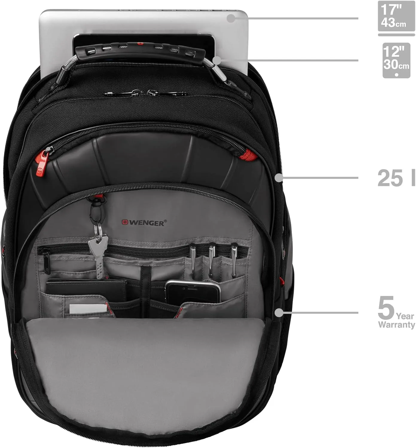 PEGASUS from SwissGear by Wenger Computer Backpack Black/Blue/Red