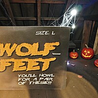 Werewolf Feet Costume Slippers Large