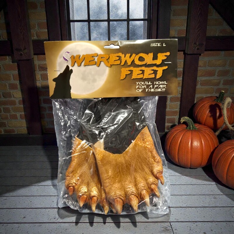 Werewolf Feet Costume Slippers Large