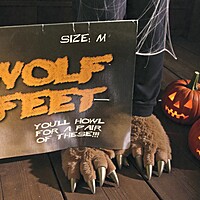 Werewolf Feet Costume Slippers