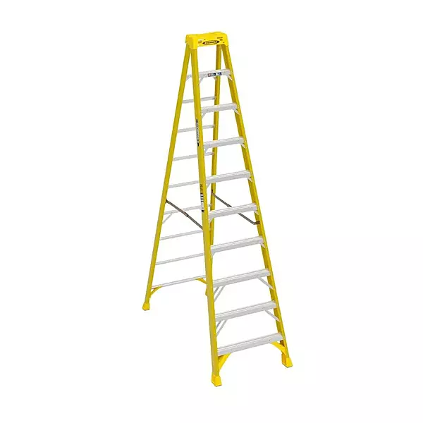 Werner, 6310, 10' Fiberglass 375 Lb. Stepladder, Type Iaa