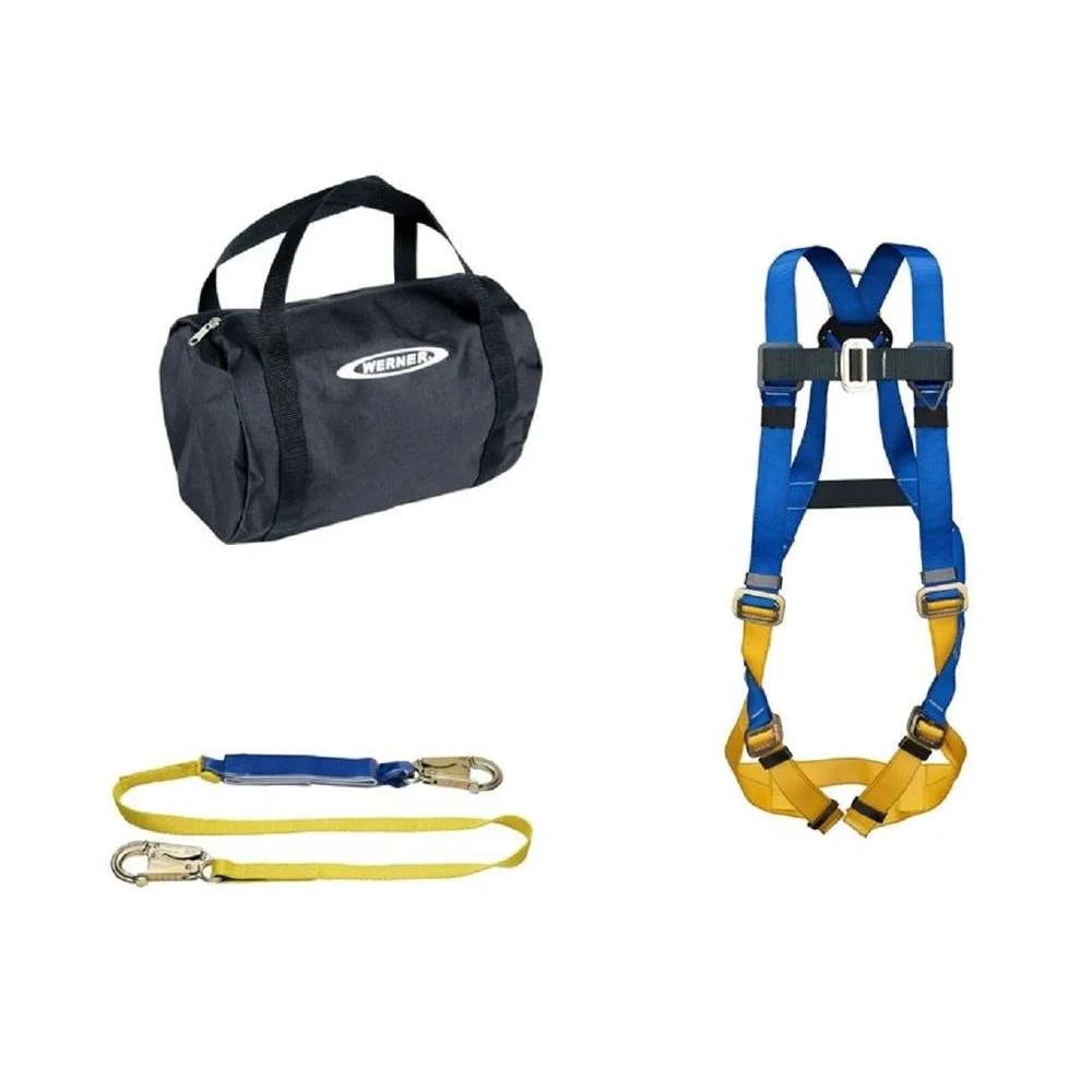 Werner K121013 Aerial Kit with Basewear Std Harness, 6-Foot DeCoil Lanyard, 1per Pack
