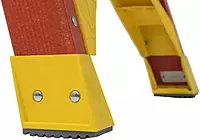 Werner L6206 Type IA Fiberglass Leaning Ladder, 5 Steps, Orange/Yellow, 300lb Load Capacity, 6' Length, 24" Width